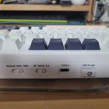 Qusen Q87 PBT White Apple Mint Mechanical Keyboard
