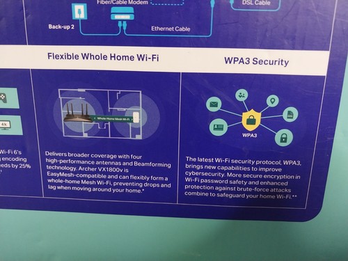TP-Link Dual-Band Modem Router Archer AX1800 Wifi 6 NBN Ready VDSL ADSL Boxed - 第 10/10 張圖片