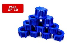 Silicone sealer sealant mastic tube nozzle screw cap tops pack of 10 in blue