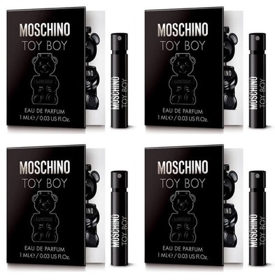 4x Samples Vials MOSCHINO TOY BOY for Men 0.03 oz 1 ml Eau de Parfum Spray NEW