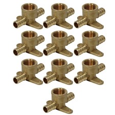 1/2x1/2x1/2 Inch Female Tee Pex B Brass Crimp Fitting 10 PCS Water Pipe