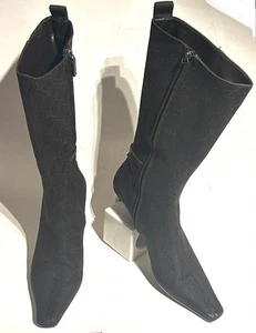 BOTTES EN TOILE MARRON CHOCOLAT GUCCI MONOGRAM GG années 90 pointure 9B
