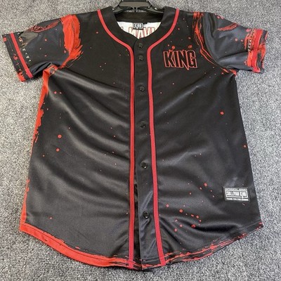 Official Sullivan King KING Blood Splatter Baseball Jersey Large Studded Sleeves