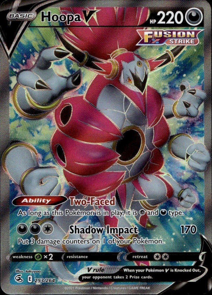 Hoopa V (Full Art) Ultra Rare SWSH08: Fusion Strike 253/264 Near Mint