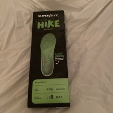 Superfeet Hike Support Insoles inserts Size D Mens 7.5-9 / Womens 8.5-10 NEW