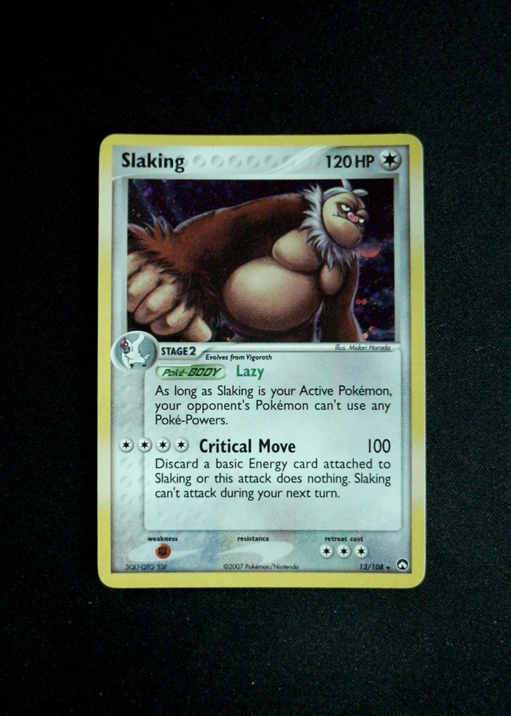 Slaking Pokemon EX Power Keepers #13/108 Holo Lightly Played