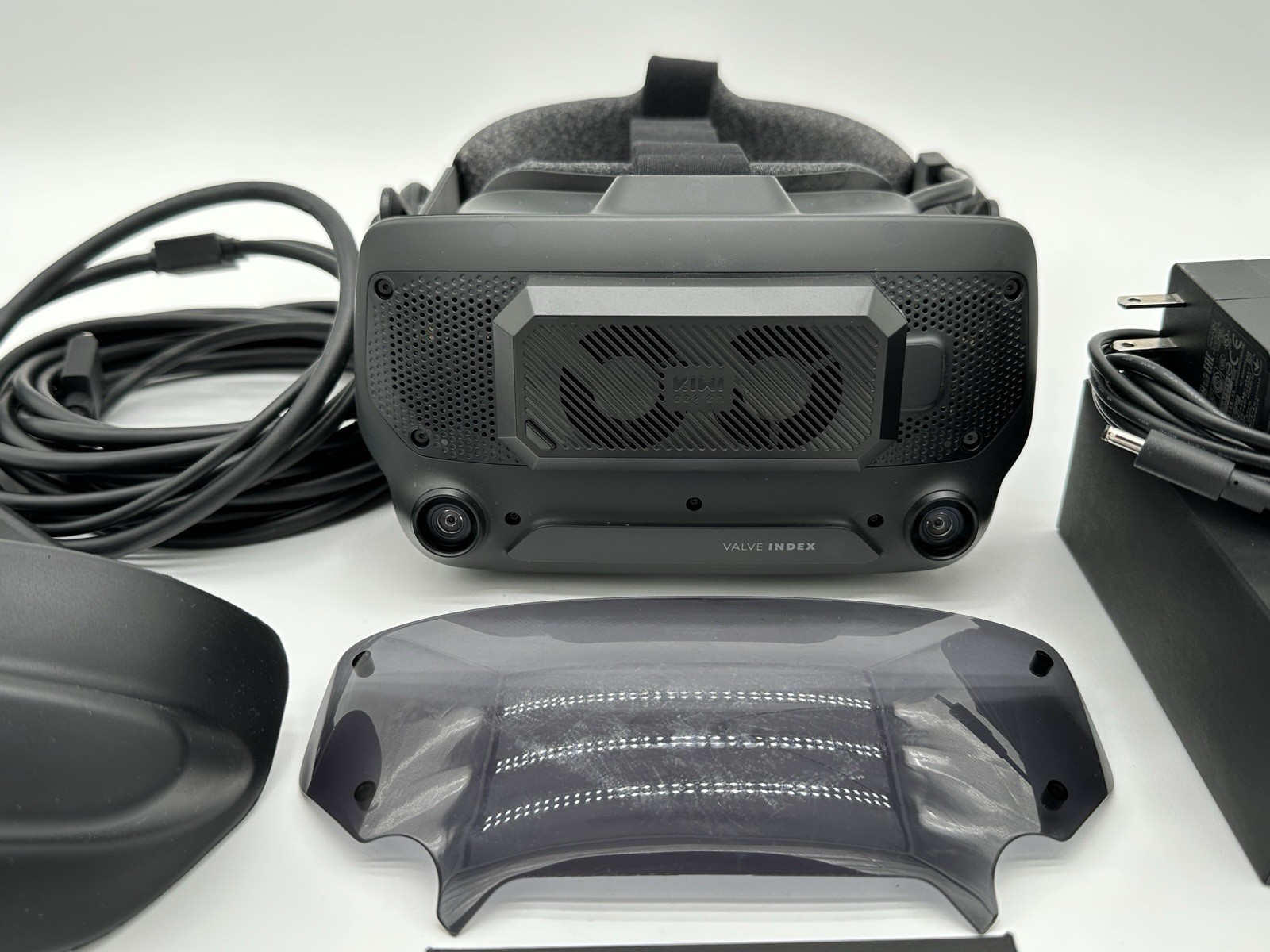Valve Index VR Virtual Reality Headset Only  + Cables, Power Supply and Kiwi Fan
