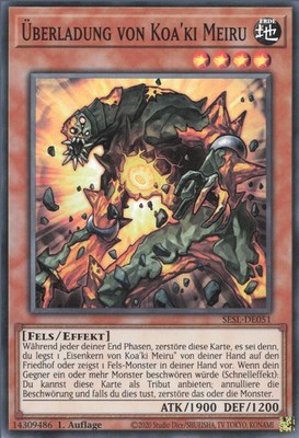YuGiOh Überladung von Koa'ki Meiru SESL-DE051 Super Rare NM 1st