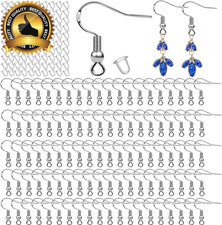 100 PCS/50 Pairs 925 Sterling Silver Earring Hooks Fish Hook Ear Wires French Wi