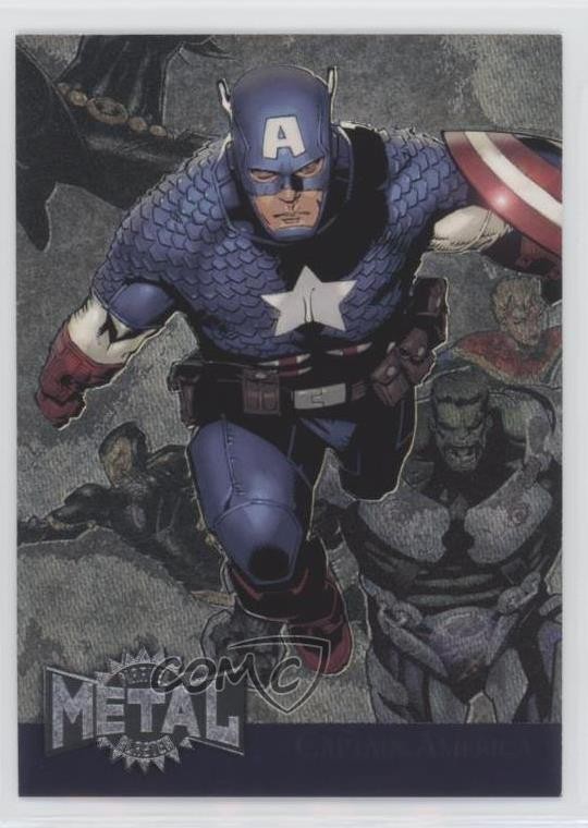 2015 Marvel Fleer Retro 1995 Fleer Metal Blaster Captain America #5 0kg8