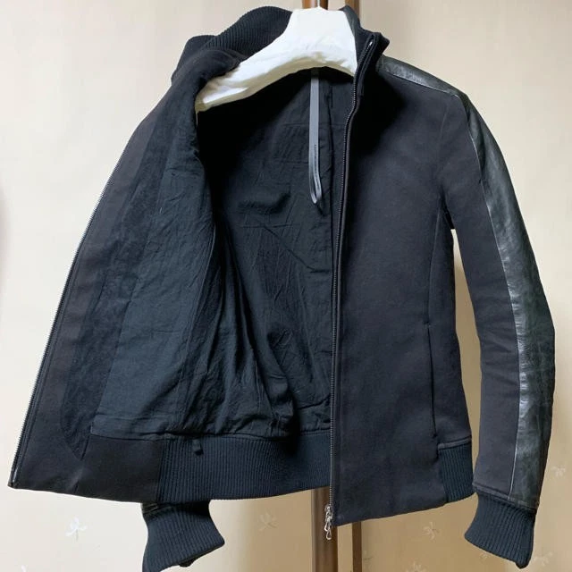Kumagai Kazuyuki Attachment Leather Varsity Jacket Margiela No.tr461 - Image 2 of 4