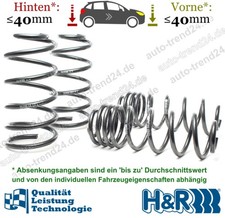 H&R Tieferlegungsfedern 40mm u.a.: VW New Beetle Cabriolet 1Y7, Bj. 2002-2010