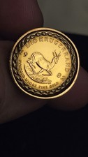 9ct Ring With 1/10th Krugerrand Coin 1984 7g