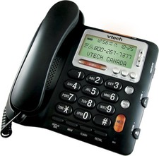 VTech CD1281 Corded Big Button Telephone w/ Speakerphone, Volume Boost Caller ID