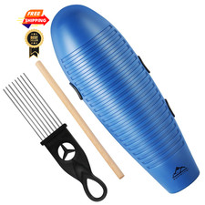EASTROCK Guiro Instrument 3.9" 13" Latin Percussion with 2 Large, Darkblue
