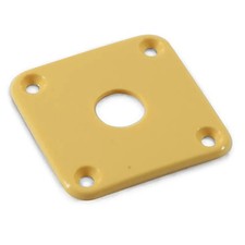 WD Contoured Square Jack Plate For Gibson Les Paul - Cream