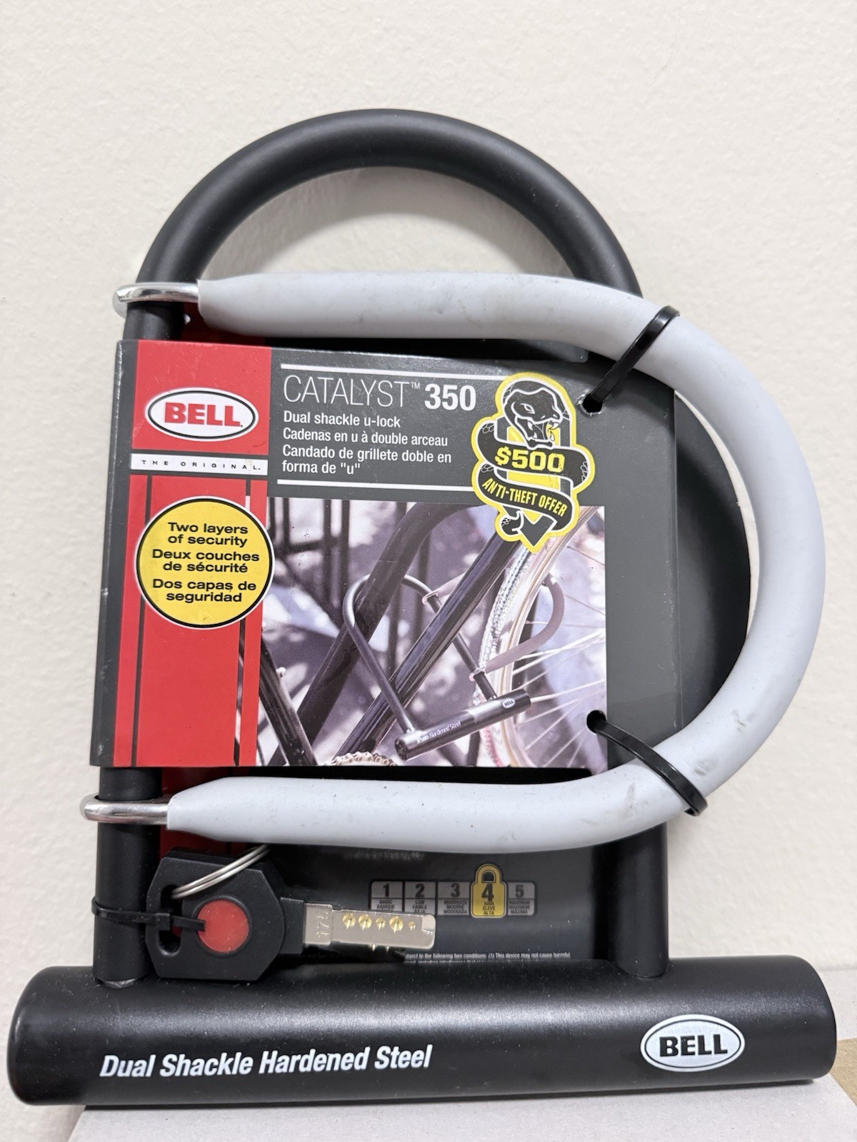 Bell Catalyst 350 Dual Hardened Steel Black Bike Lock Securi
