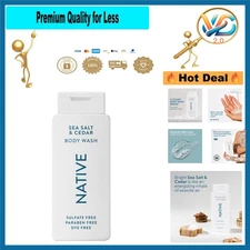 Sea Salt & Cedar Body Wash 18oz - Natural, Sulfate & Paraben Free for Women &...