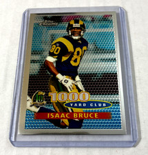 1996 Topps Chrome #92- Isaac Bruce 1000 Yard Club