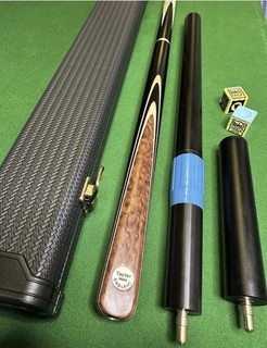Taylor Made Snooker Cue 18.9Oz 9.5mm Tip 58 inch Length case and extensions