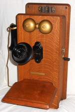 ANTIQUE CRANK OAK WALL PHONE STROMBERG CARLSON! EXTREMELY NICE! COMPLETE & RINGS