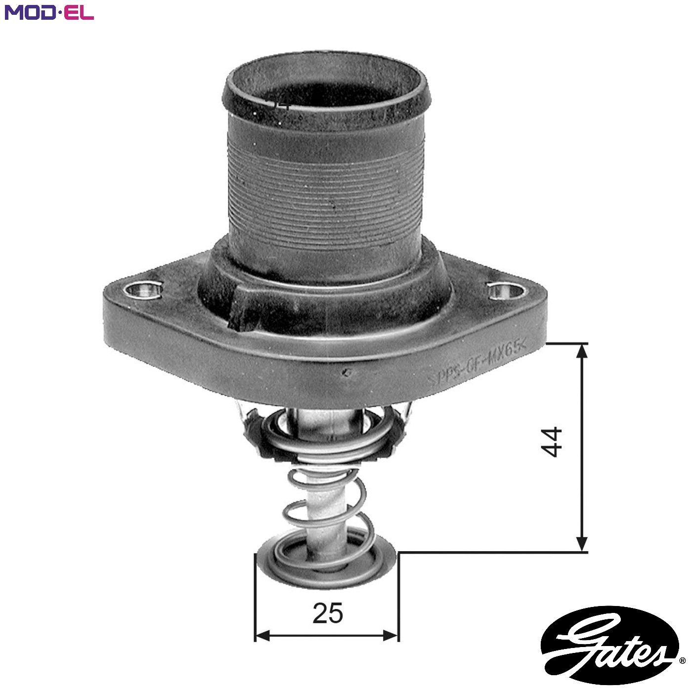 Thermostat with housing TH24989G1 GATES for PEUGEOT CITROËN FIAT LANCIA - Image 26
