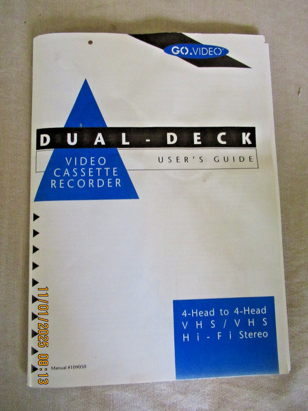 Go Video - Dual Deck VHS Recorder User's Guide Model # DDV9050, 2 guide books