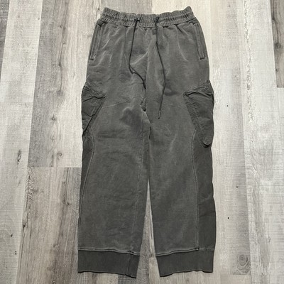 C2H4 Los Angeles Heavy Cotton Baggy Cargo Drawstring Sweatpants Mens Large 