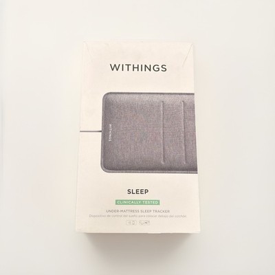 Withings Sleep Under-Mattress Sleep Tracker Pad Gray with Sleep Cycle Analysis