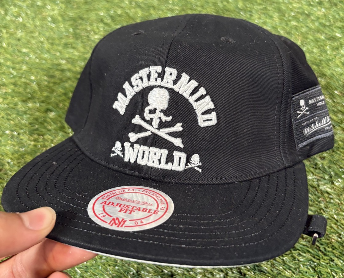 New Mastermind World X Mitchell & Ness Adjustable Strap Hat Skull