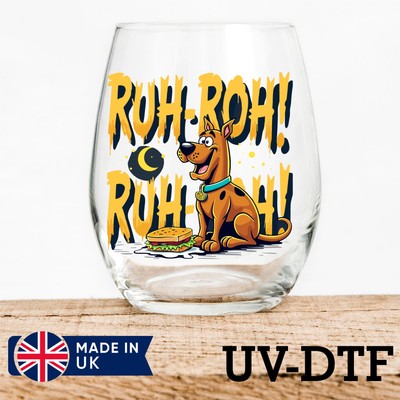 Scooby Doo 8 Stück UV DTF Aufkleber - Glas Laptop Becher Tasse wo119