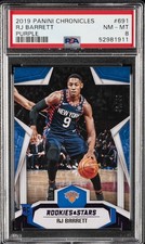 2019 PANINI CHRONICLES PURPLE #691 RJ BARRETT #/49 PSA 8
