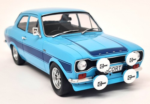 MCG 1/18 - Ford Escort MK1 RS 2000 Light Blue 1973 RHD Diecast Scale Model Car