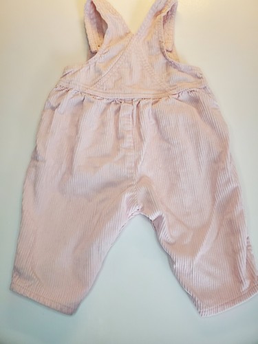 Salopette bavaglino bambino Osh Kosh rosa in velluto a coste 6 - 9 mesi - Foto 7 di 9