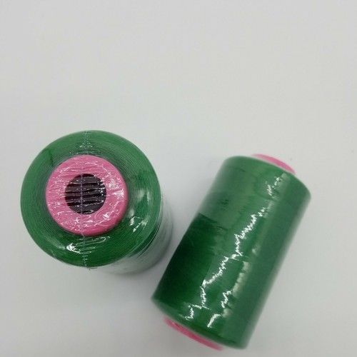 2-Pack Kelly Green 6000 Yards Per Spool Serger Sewing Machine Thread Cones T27 - Picture 5 of 11
