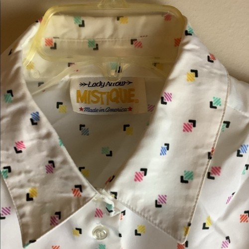 Camicia donna vintage anni '80 a maniche lunghe abbottonate donna donna freccia made in America - Foto 2 di 6