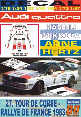 CMR 1:43 Audi quattro A2 #1 vencedora Rallye Monte Carlo 1984 Röhrl