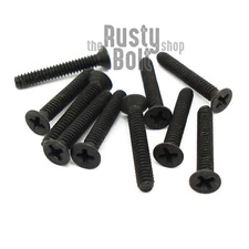 #4-40 x 3/4", Phillips Flat Head Screws, Stainless Steel, Black Oxide