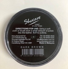 DARK BROWN Shoe Polish Cream - for Leather SHOES / BOOTS/ Bags SHUCARE