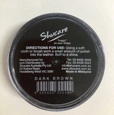 DARK BROWN Shoe Polish Cream - for  Leather SHOES / BOOTS/ Bags SHUCARE