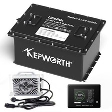 Bluetooth 48V 105Ah Lithium Battery Golf cart LiFePO4 BMS 20000 Deep Cycle Solar