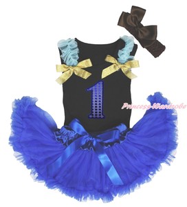 royal blue baby girl outfit
