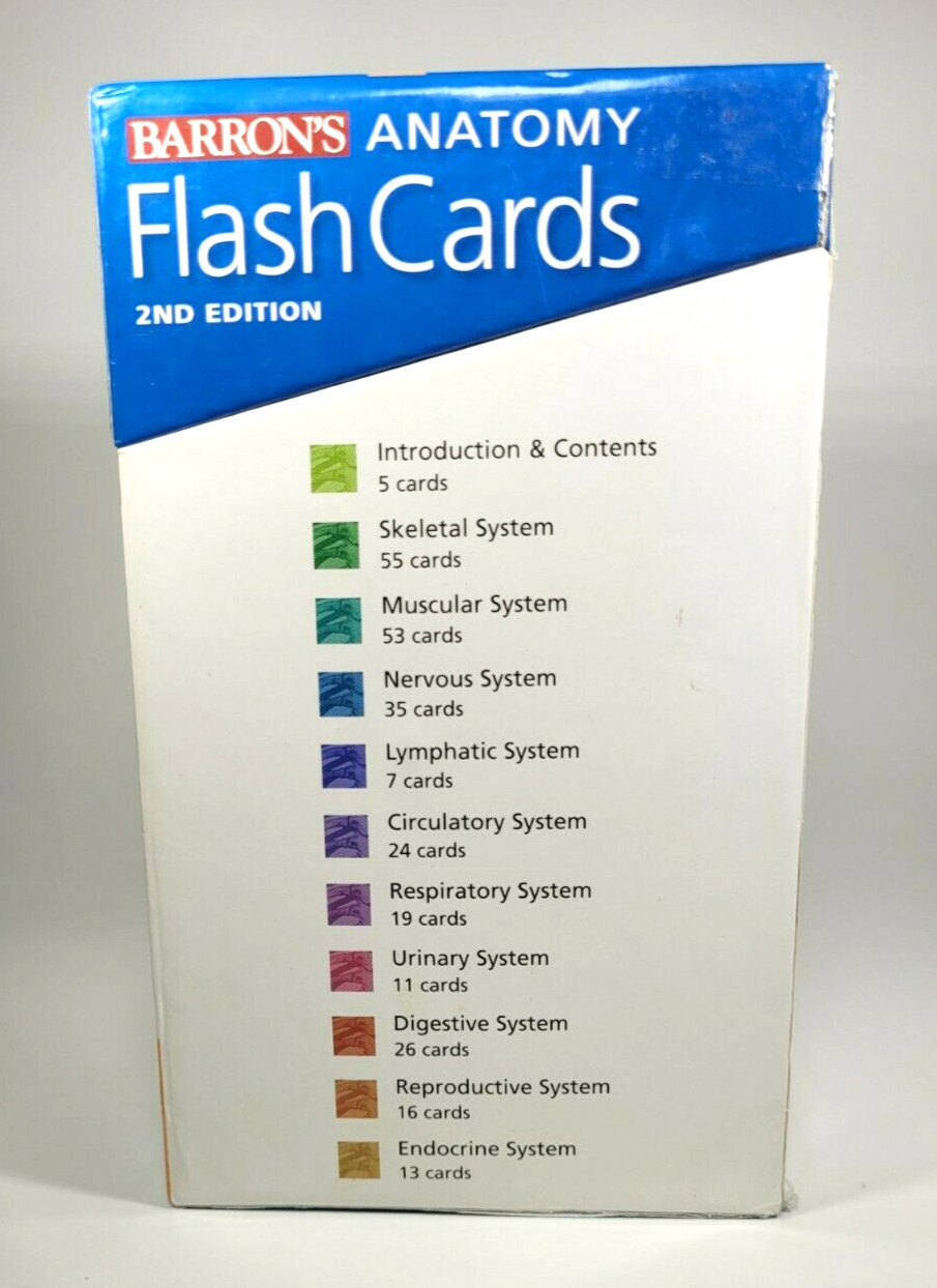 Medical Study Guide Barron's Anatomy Flash Cards 2nd Edition