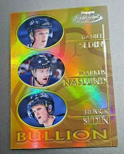 DANIEL HENRIK SEDIN 2001 TOPPS GOLD LABEL REFRACTOR 🏒 CANUCKS HOCKEY CARD #B10 - Picture 2 of 2
