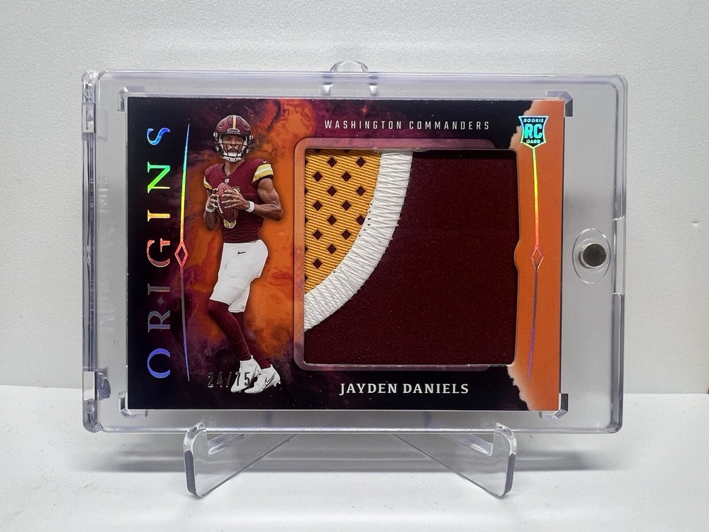 2024 Panini Origins Jayden Daniels Rookie Jumbo Jerseys Orange /75 RC [#RJJ-JDA]