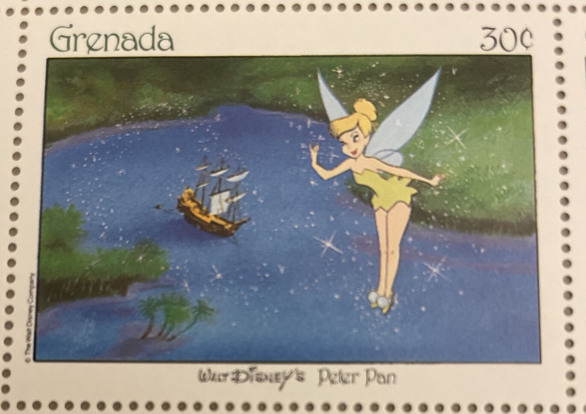 限定品ディズニー☆Authentic Postage Stanp 1987 Disney 📫50th Anniversary Classic Fairytale Stamps