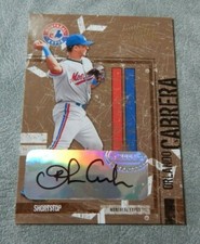 2004 Donruss Leather & Lumber Signatures ORLANDO CABRERA #88 Gold Auto /25 EXPOS