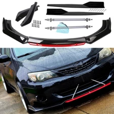 For Subaru - Front Bumper Lip Spoiler Diffuser+Side Skirts+Rear Lip