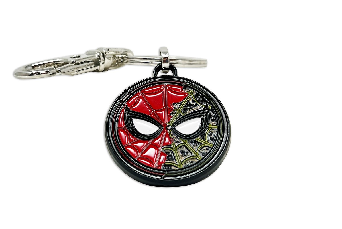 SPIDER-MAN SPLIT MASK Keychain, NO WAY HOME Marvel Legends