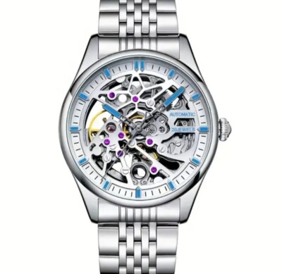 *  Luxus Armbanduhr Herren Mechanische Automatik Moderne Skelett Uhr